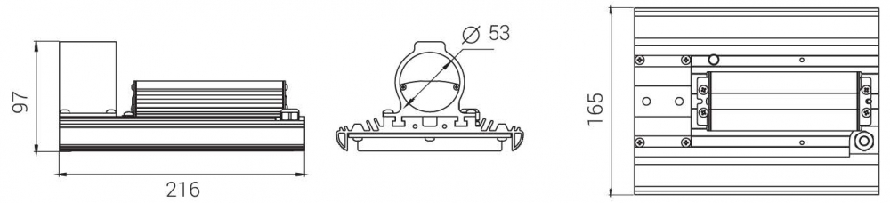 Габаритный чертеж Diora Unit D60