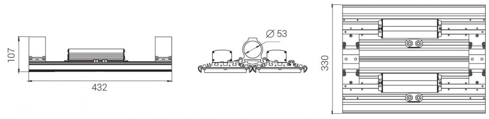 Габаритный чертеж Diora Unit 2D120