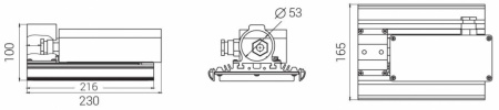 Габаритный чертеж Diora Unit Ex D60